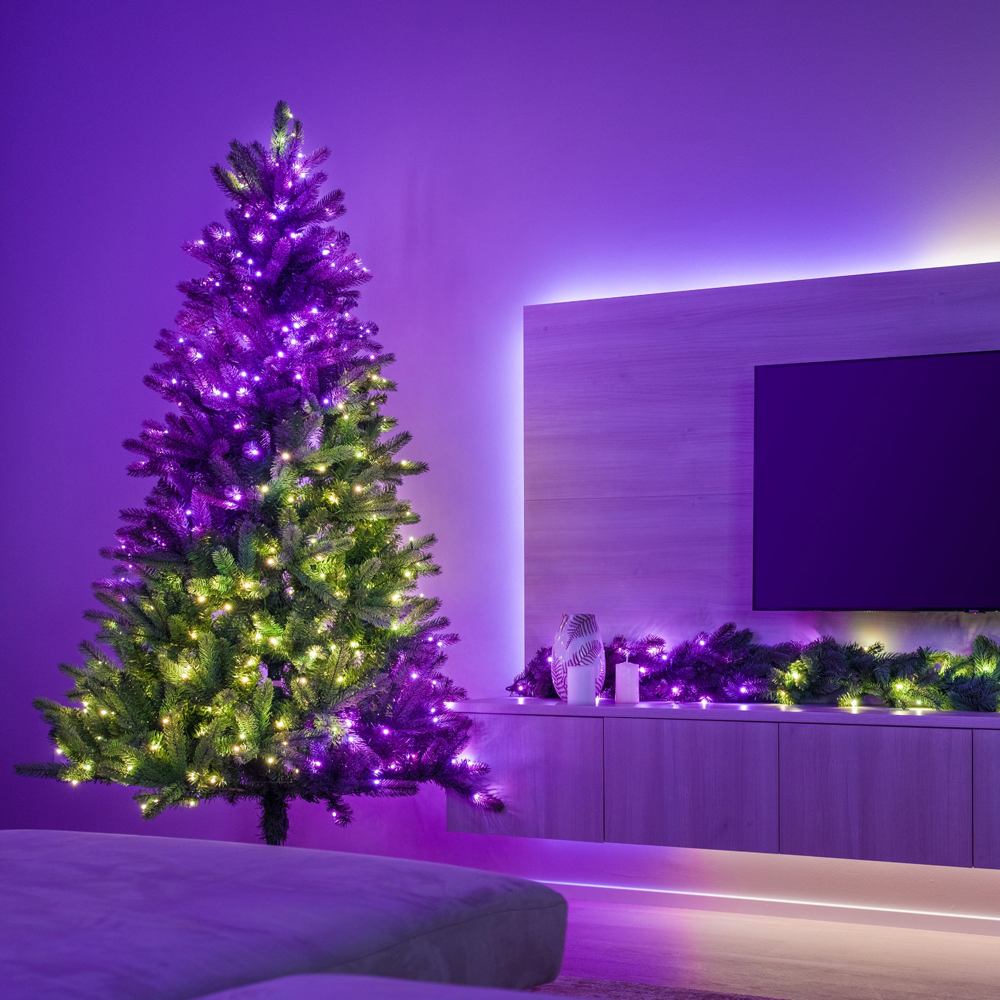 Keep the Christmas glow close to the places where people gather.